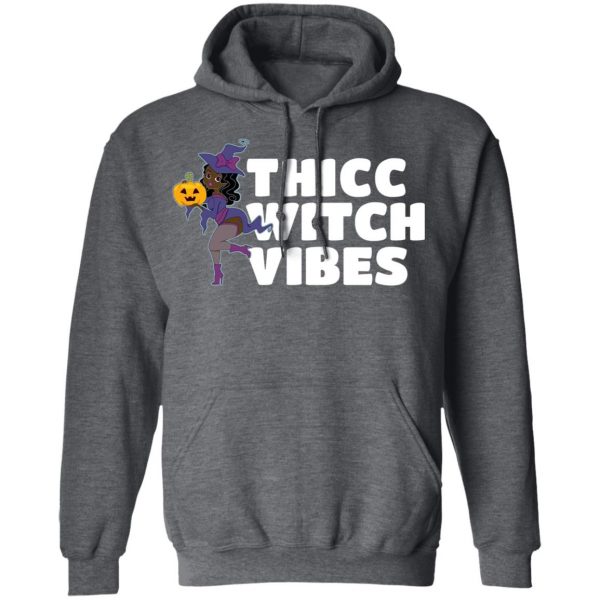 Thicc Witch Vibes Funny Bbw Redhead Witch Halloween T-Shirts, Hoodies, Sweater 12