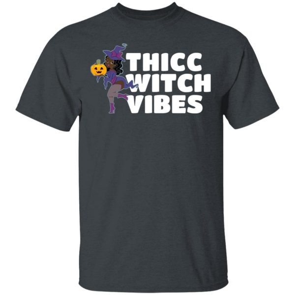 Thicc Witch Vibes Funny Bbw Redhead Witch Halloween T-Shirts, Hoodies, Sweater 4
