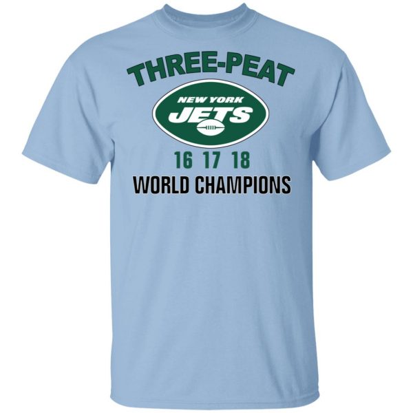 New York Jets Three Peat 16 17 18 World Champions T-Shirts, Hoodies, Sweater 1