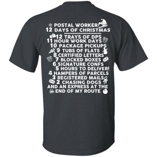 Postal Worker 12 Days Of Christmas T-Shirts, Hoodies, Sweater - Image 2