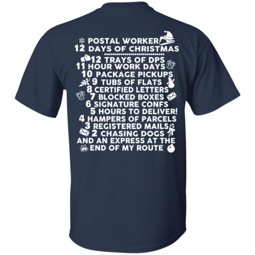 Postal Worker 12 Days Of Christmas T-Shirts, Hoodies, Sweater - Image 3