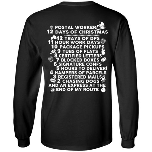 Postal Worker 12 Days Of Christmas T-Shirts, Hoodies, Sweater - Image 5