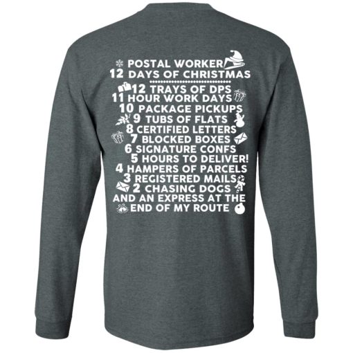 Postal Worker 12 Days Of Christmas T-Shirts, Hoodies, Sweater - Image 6