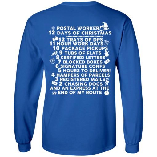 Postal Worker 12 Days Of Christmas T-Shirts, Hoodies, Sweater - Image 7