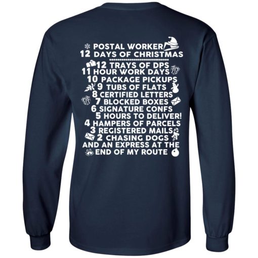 Postal Worker 12 Days Of Christmas T-Shirts, Hoodies, Sweater - Image 8