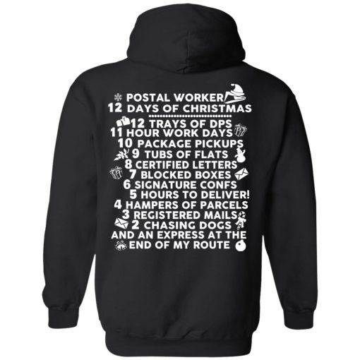 Postal Worker 12 Days Of Christmas T-Shirts, Hoodies, Sweater - Image 9