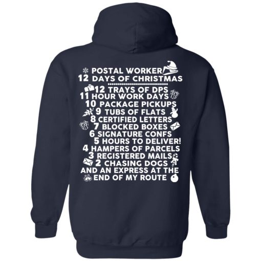 Postal Worker 12 Days Of Christmas T-Shirts, Hoodies, Sweater - Image 10