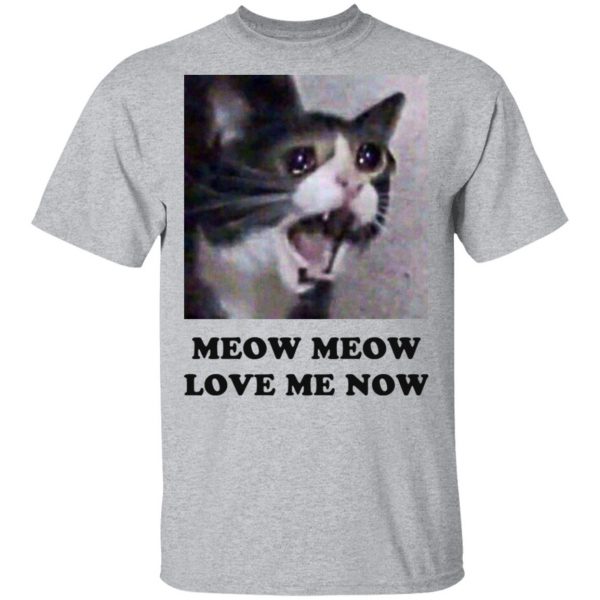 Meow Meow Love Me Now Cat Lovers T-Shirts, Hoodies, Sweater 3