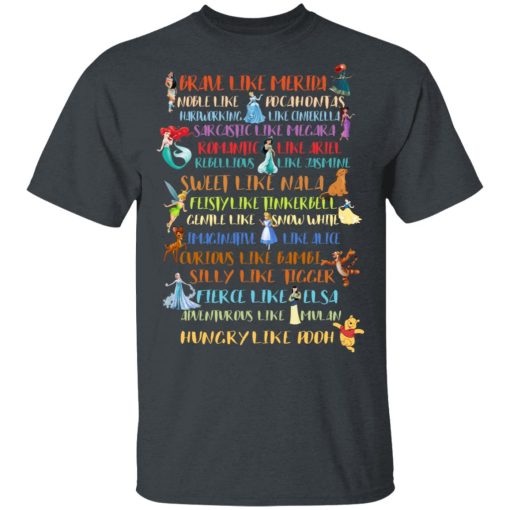 Disney Princess Brave Like Merida, Noble Like Pocahontas T-Shirts, Hoodies, Sweater - Image 2