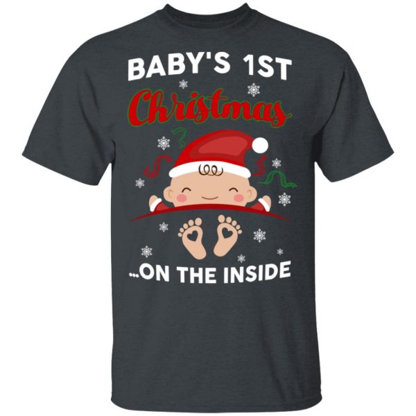 Baby’s 1st Christmas On The Inside T-Shirts, Hoodies, Sweater 1