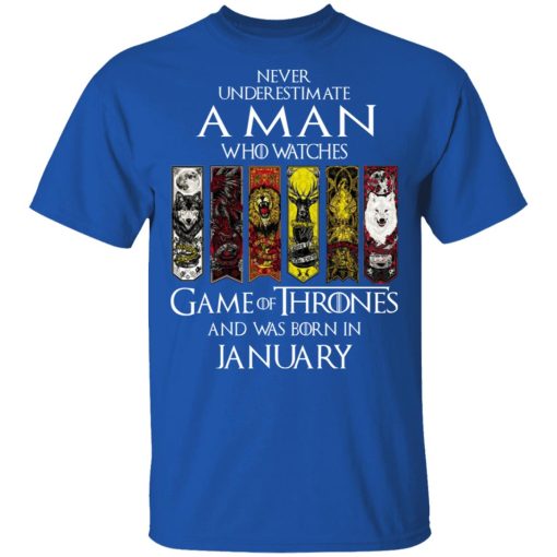 A Man Who Watches Game Of Thrones And Was Born In January T-Shirts, Hoodies, Sweater 4