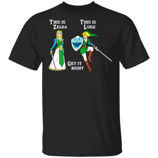 This Is Zelda This Is Luigi Get It Right T-Shirts, Hoodies, Sweater 1
