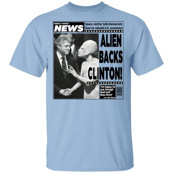 Vintage World News Alien Backs Clinton T-Shirts, Hoodies, Sweater 1