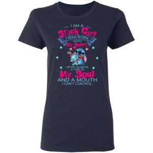 I Am A Stich Girl Was Born In With My Heart On My Sleeve T-Shirts, Hoodies, Sweater 17