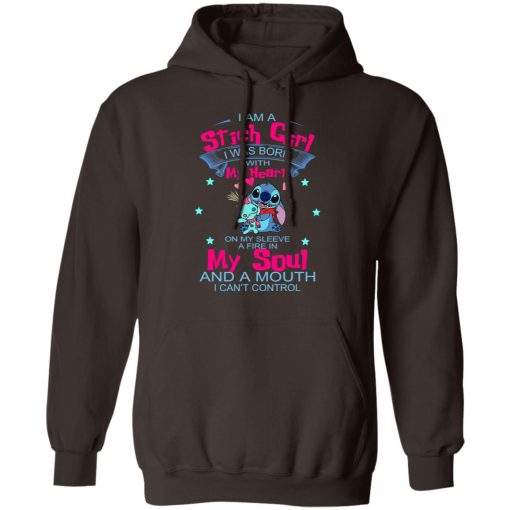 I Am A Stich Girl Was Born In With My Heart On My Sleeve T-Shirts, Hoodies, Sweater - Image 9