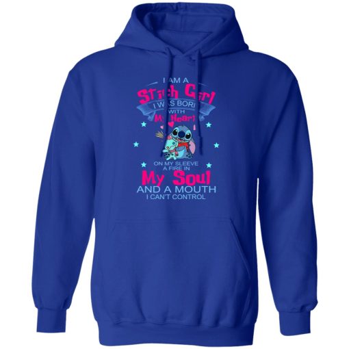 I Am A Stich Girl Was Born In With My Heart On My Sleeve T-Shirts, Hoodies, Sweater - Image 10