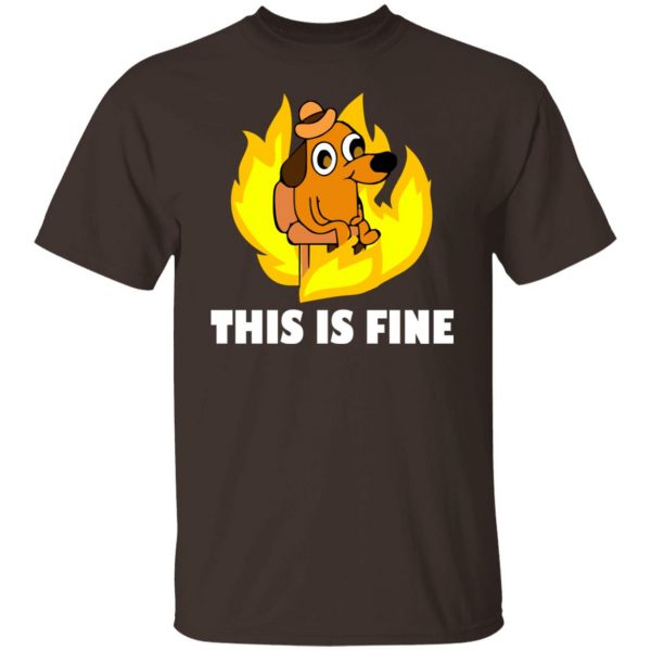 This Is Fine Dog Internet Meme Burning San Francisco T-Shirts, Hoodies, Sweater 2