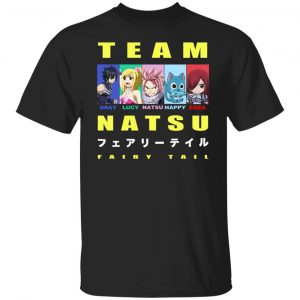 Team Natsu Fairy Tail Gray Lucy Natsu Happy Erza T-Shirts, Hoodies, Sweater Gaming