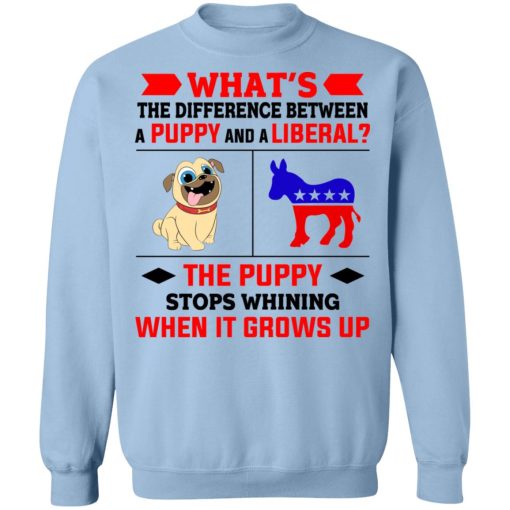 What's The Difference Between A Puppy And A Liberal The Puppy Stops Whining When It Grows Up T-Shirts, Hoodies, Sweater - Image 12