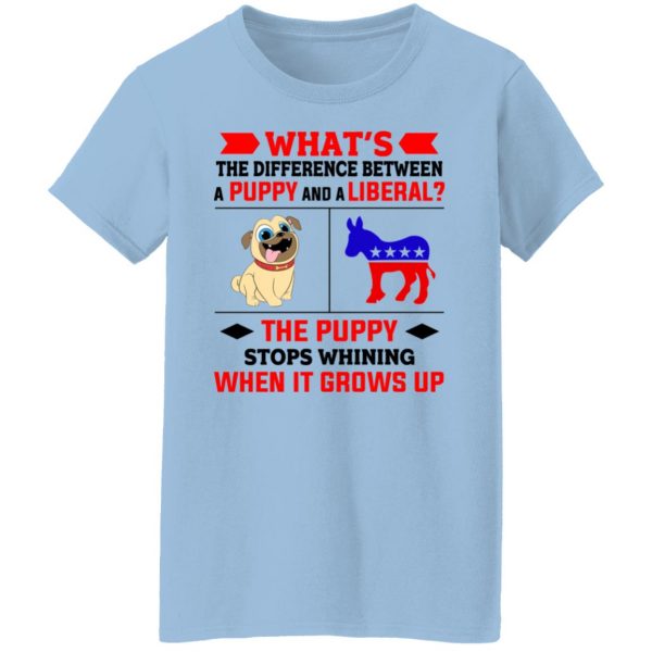 What's The Difference Between A Puppy And A Liberal The Puppy Stops Whining When It Grows Up T-Shirts, Hoodies, Sweater 4