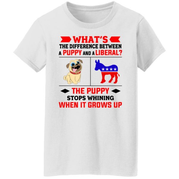 What's The Difference Between A Puppy And A Liberal The Puppy Stops Whining When It Grows Up T-Shirts, Hoodies, Sweater 5
