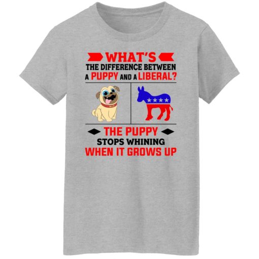 What's The Difference Between A Puppy And A Liberal The Puppy Stops Whining When It Grows Up T-Shirts, Hoodies, Sweater - Image 6