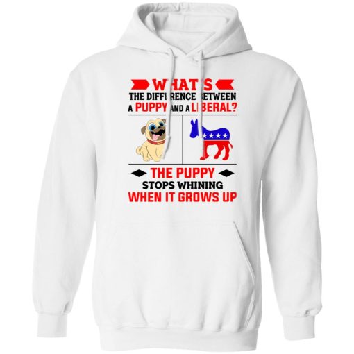 What's The Difference Between A Puppy And A Liberal The Puppy Stops Whining When It Grows Up T-Shirts, Hoodies, Sweater - Image 8