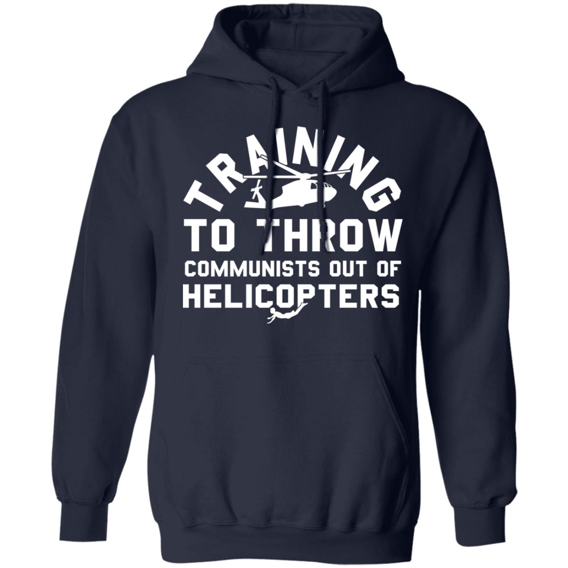 Communists Throw Em Out Helicopter Unisex Heavy Cotton Tee T-shirt