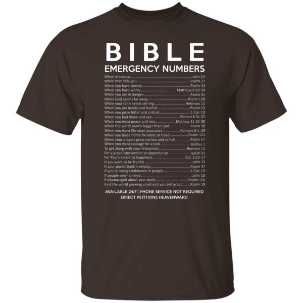 Bible Emergency Numbers T-Shirts, Hoodies, Sweater Apparel 10