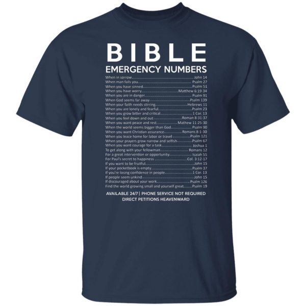 Bible Emergency Numbers T-Shirts, Hoodies, Sweater Apparel 11
