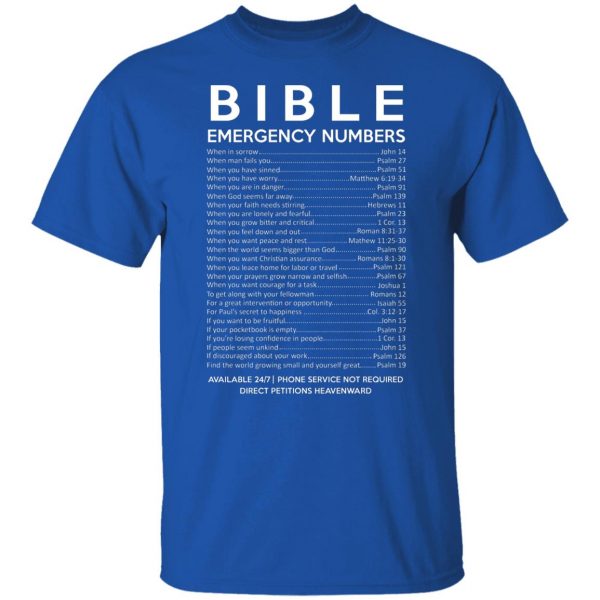 Bible Emergency Numbers T-Shirts, Hoodies, Sweater Apparel 12