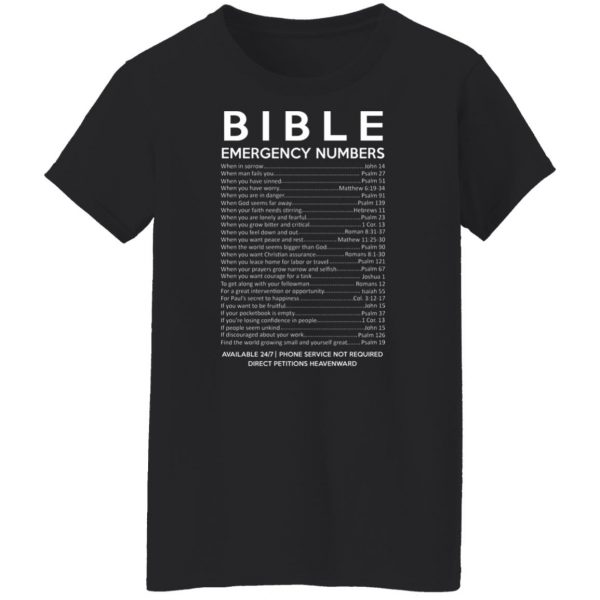 Bible Emergency Numbers T-Shirts, Hoodies, Sweater Apparel 13