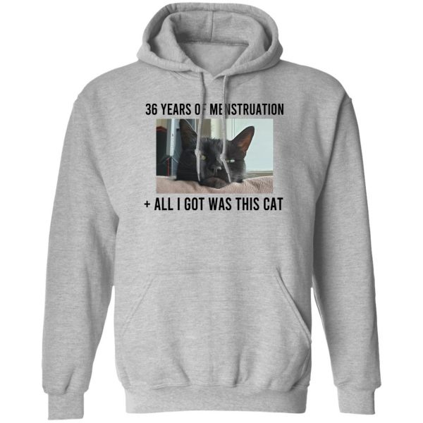 36 Years Of Menstruation All I Got Was This Cat T-Shirts, Hoodies, Sweater Apparel 3