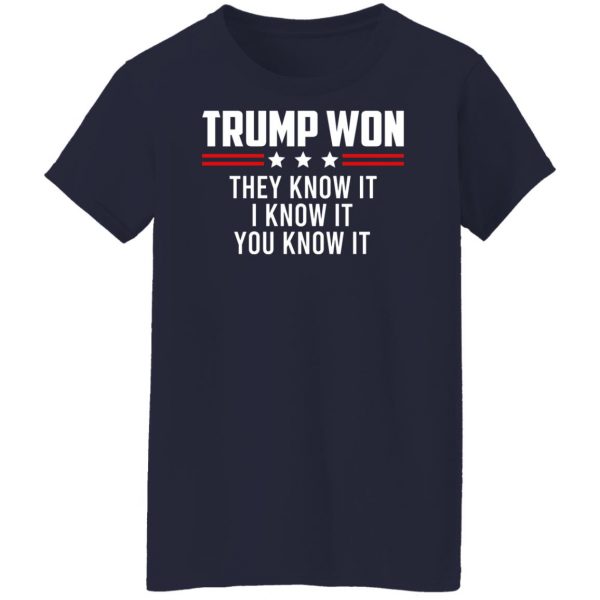 Trump Won They Know It I Know It You Know It T-Shirts, Hoodies, Sweater 12