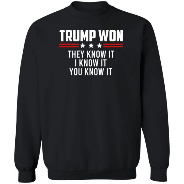 Trump Won They Know It I Know It You Know It T-Shirts, Hoodies, Sweater 5