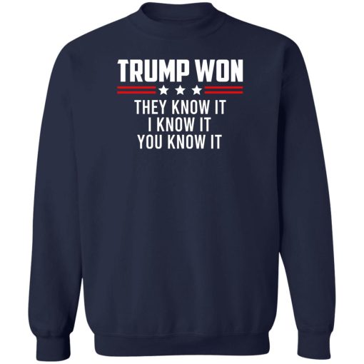 Trump Won They Know It I Know It You Know It T-Shirts, Hoodies, Sweater 6