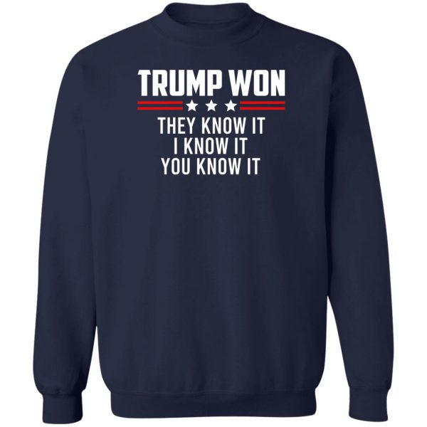 Trump Won They Know It I Know It You Know It T-Shirts, Hoodies, Sweater 6