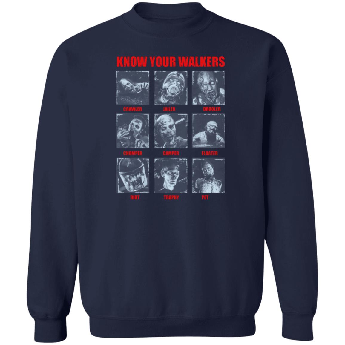 Know your walkers the walking dead shirt, hoodie, sweater, long