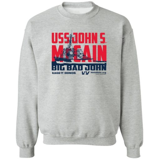 Uss John Votevets Mccain A Rags Of Honor T-Shirts, Hoodies, Sweater - Image 4