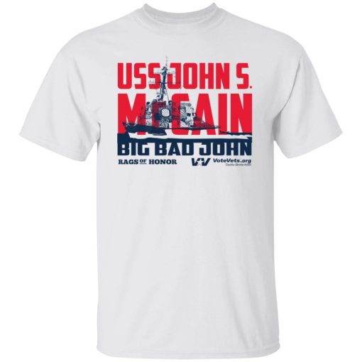 Uss John Votevets Mccain A Rags Of Honor T-Shirts, Hoodies, Sweater - Image 8