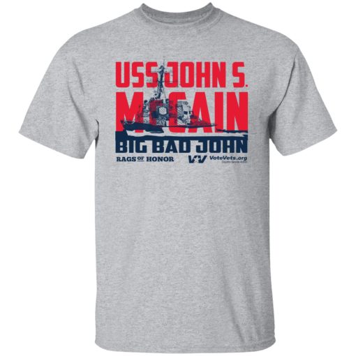 Uss John Votevets Mccain A Rags Of Honor T-Shirts, Hoodies, Sweater - Image 9