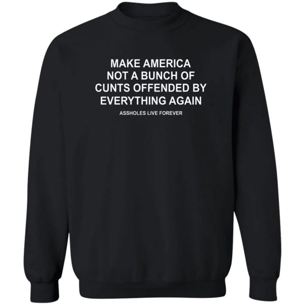 Make America Not A Bunch Of Cunts Offended By Everything Again Assholes Live Forever T-Shirts, Hoodies, Sweater 5