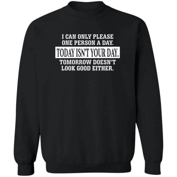 I Can Only Please One Person A Day Today Isn't Your Day Tomorrow Doesn't Lookd Good Either T-Shirts, Hoodie, Sweater 5