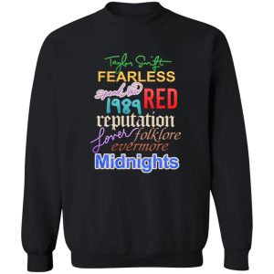 Taylor Swift The Eras Tour 2023 Fearless Speak Now 1989 Red Reputation Lover Folklore Evermore Midnights T-Shirts, Hoodie, Sweatshirt 6
