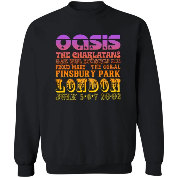 Oasis The Charlatans Black Rebel Motorcycle Club T-Shirts, Hoodie, Sweatshirt Music 7