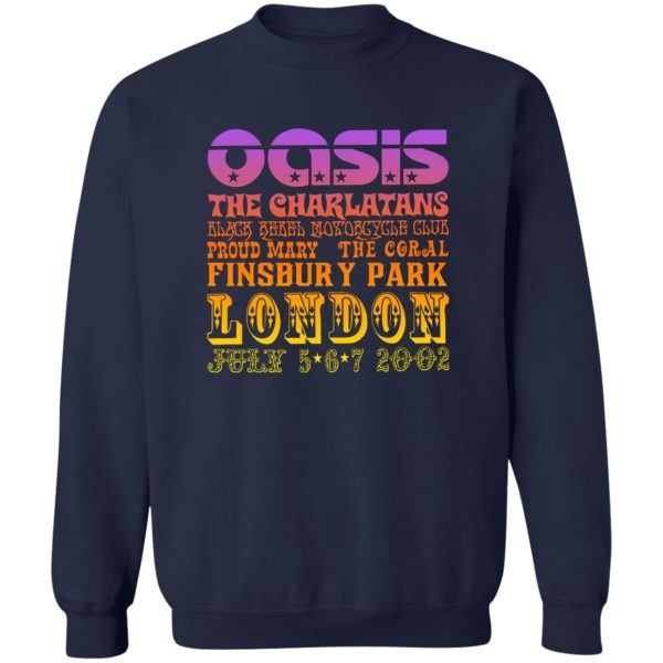 Oasis The Charlatans Black Rebel Motorcycle Club T-Shirts, Hoodie, Sweatshirt Music 8