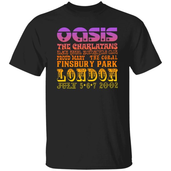 Oasis The Charlatans Black Rebel Motorcycle Club T-Shirts, Hoodie, Sweatshirt Apparel 9