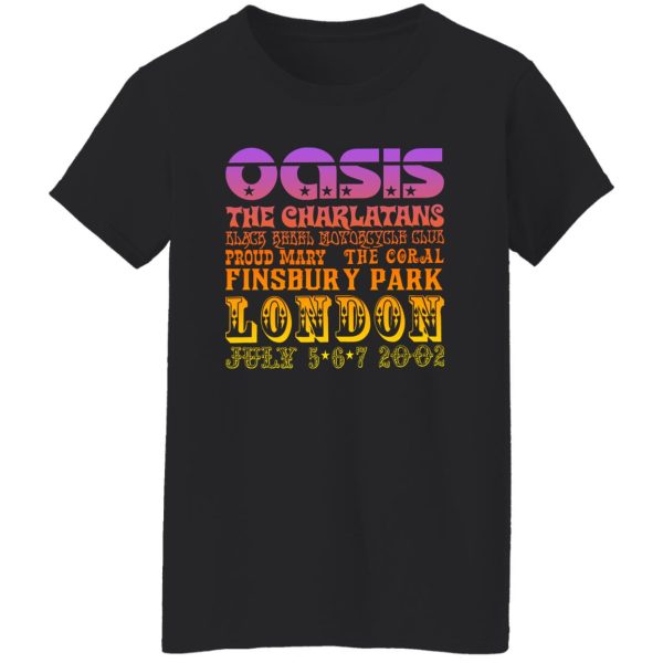 Oasis The Charlatans Black Rebel Motorcycle Club T-Shirts, Hoodie, Sweatshirt Apparel 13