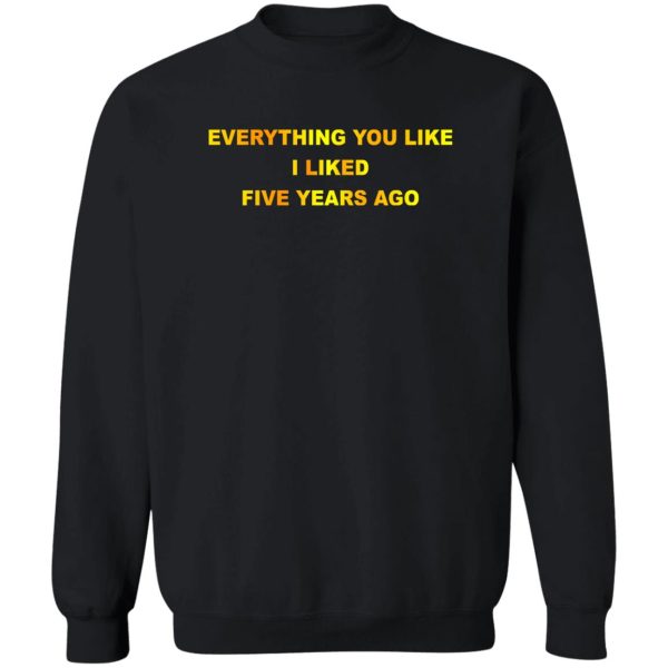Everything You Like I Liked Five Years Ago T-Shirts, Hoodie, Sweatshirt Apparel 7