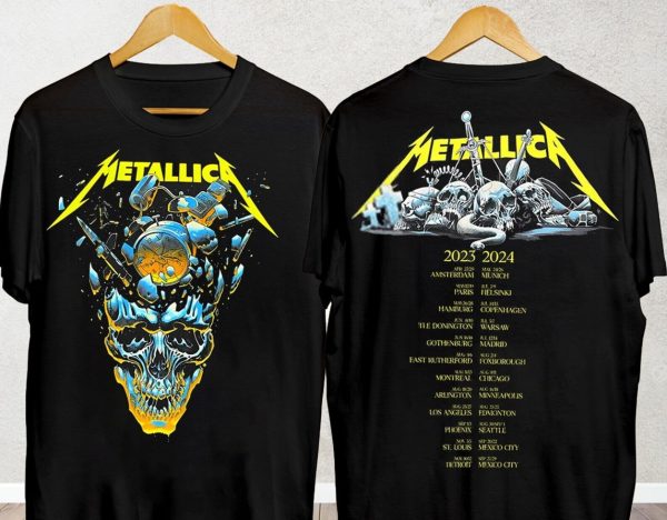 Metallica Band Metal Tour 2023 2024 T-Shirts, Hoodies | El Real Tex-Mex